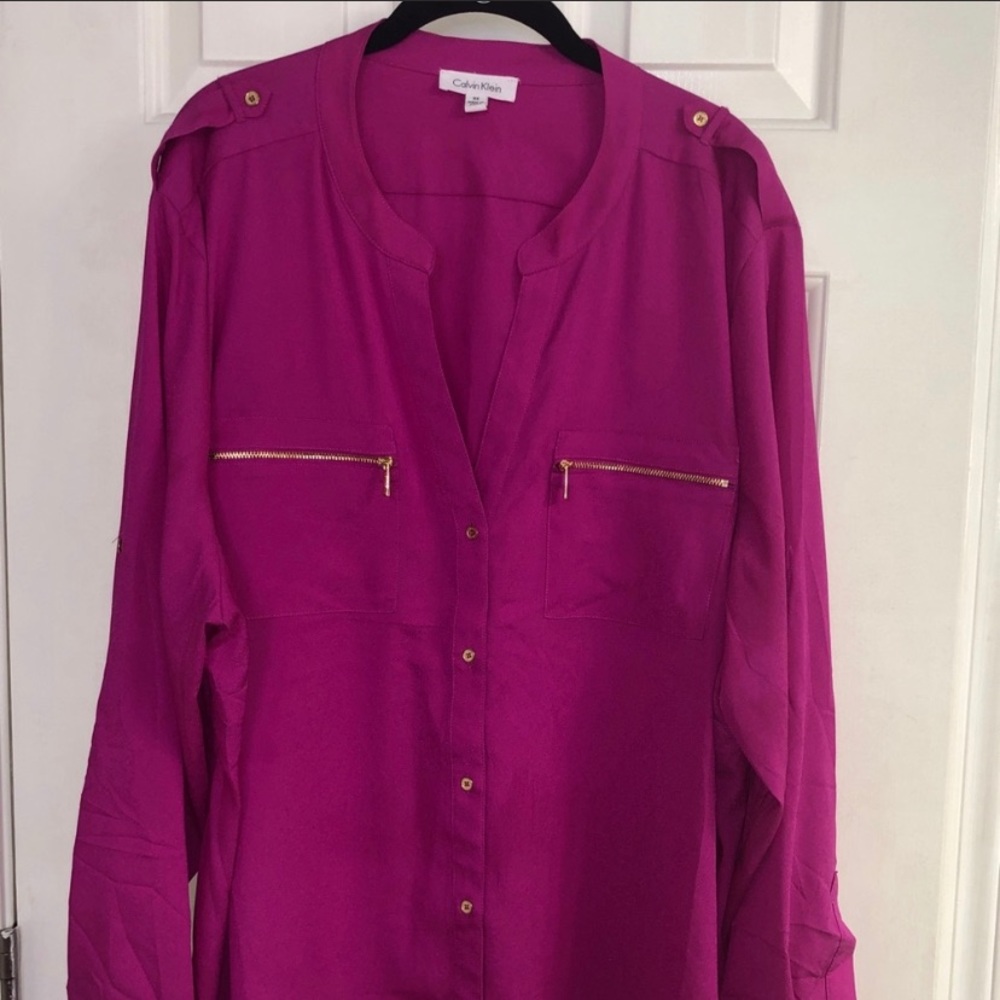 Calvin Klein Magenta Blouse/ top